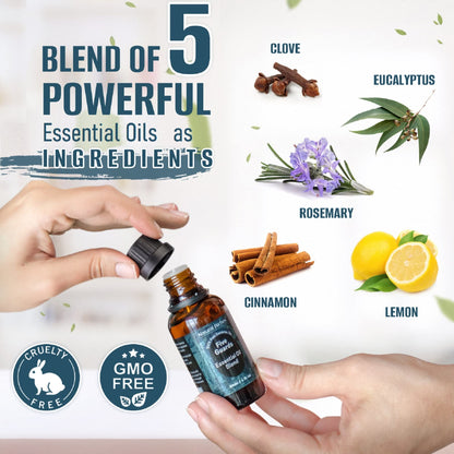 Natural Riches Five Guards Essential Oil Blend 2oz | Aromatherapy & Diffuser
