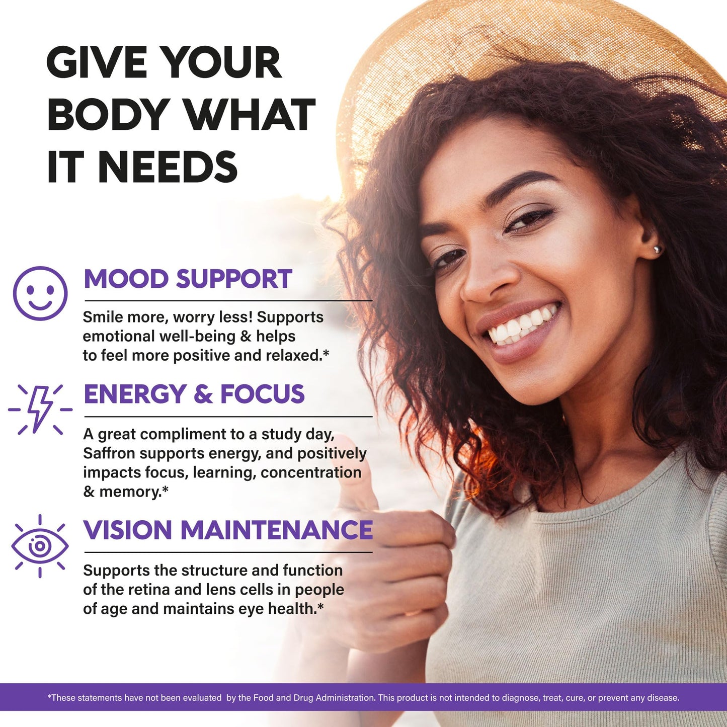 Natural Saffron Supplements – 88.5 mg Extract | Made in USA