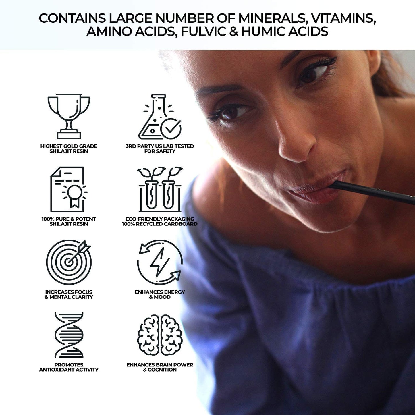 NATURAL SHILAJIT Honey Sticks - Shilajit Resin + Raw Honey, Fulvic & Trace Minerals | Energy & Immune Support (7 Sticks)