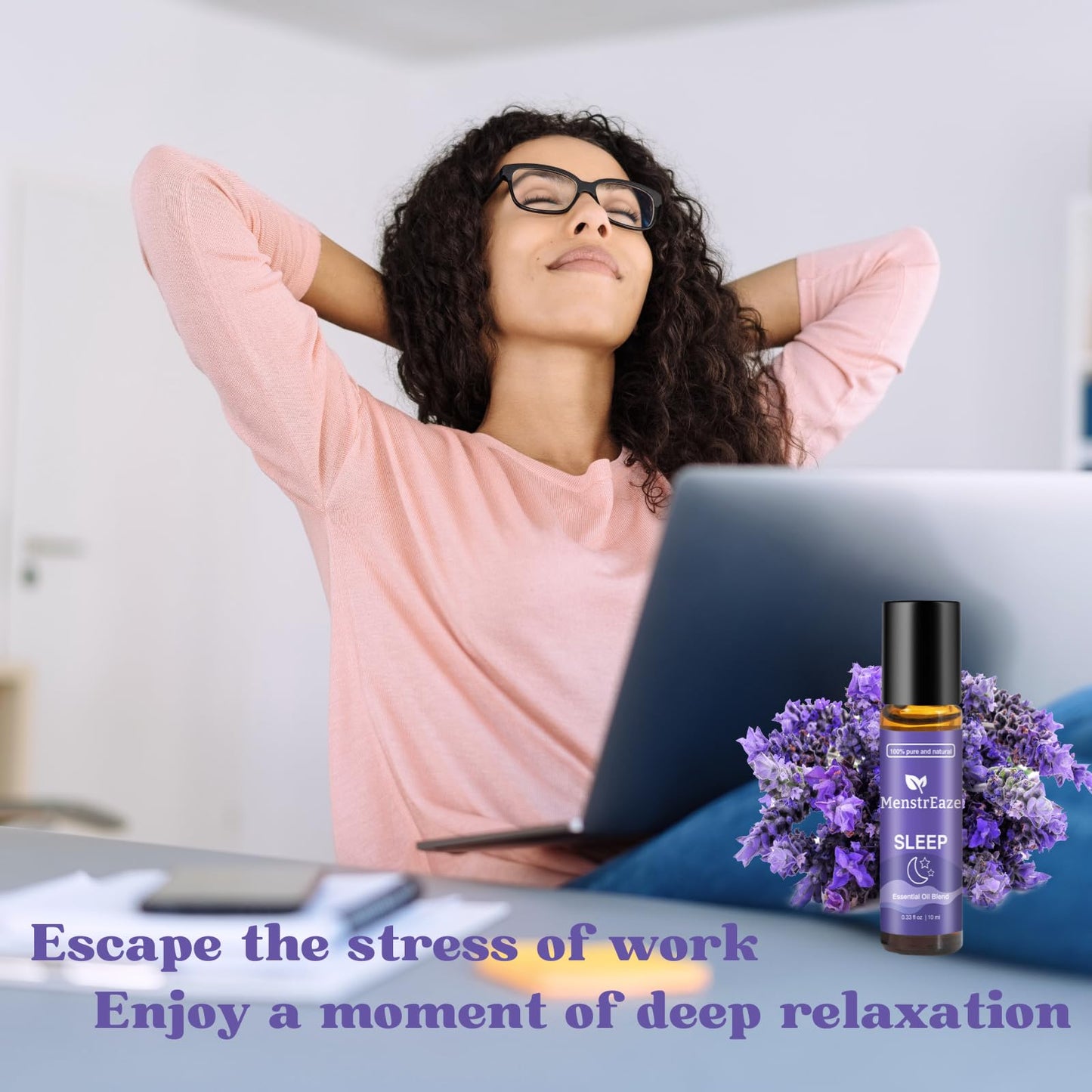 Natural Sleep Essential Oil Roll-On – 100% Natural Relaxation Blend (Lavender, Chamomile, Sweet Orange) 10ml
