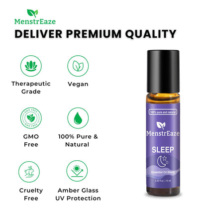 Natural Sleep Essential Oil Roll-On – 100% Natural Relaxation Blend (Lavender, Chamomile, Sweet Orange) 10ml