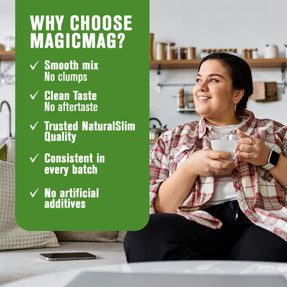 NaturalSlim MagicMag Raspberry Lemon Magnesium Citrate Powder - 8oz Drink Mix
