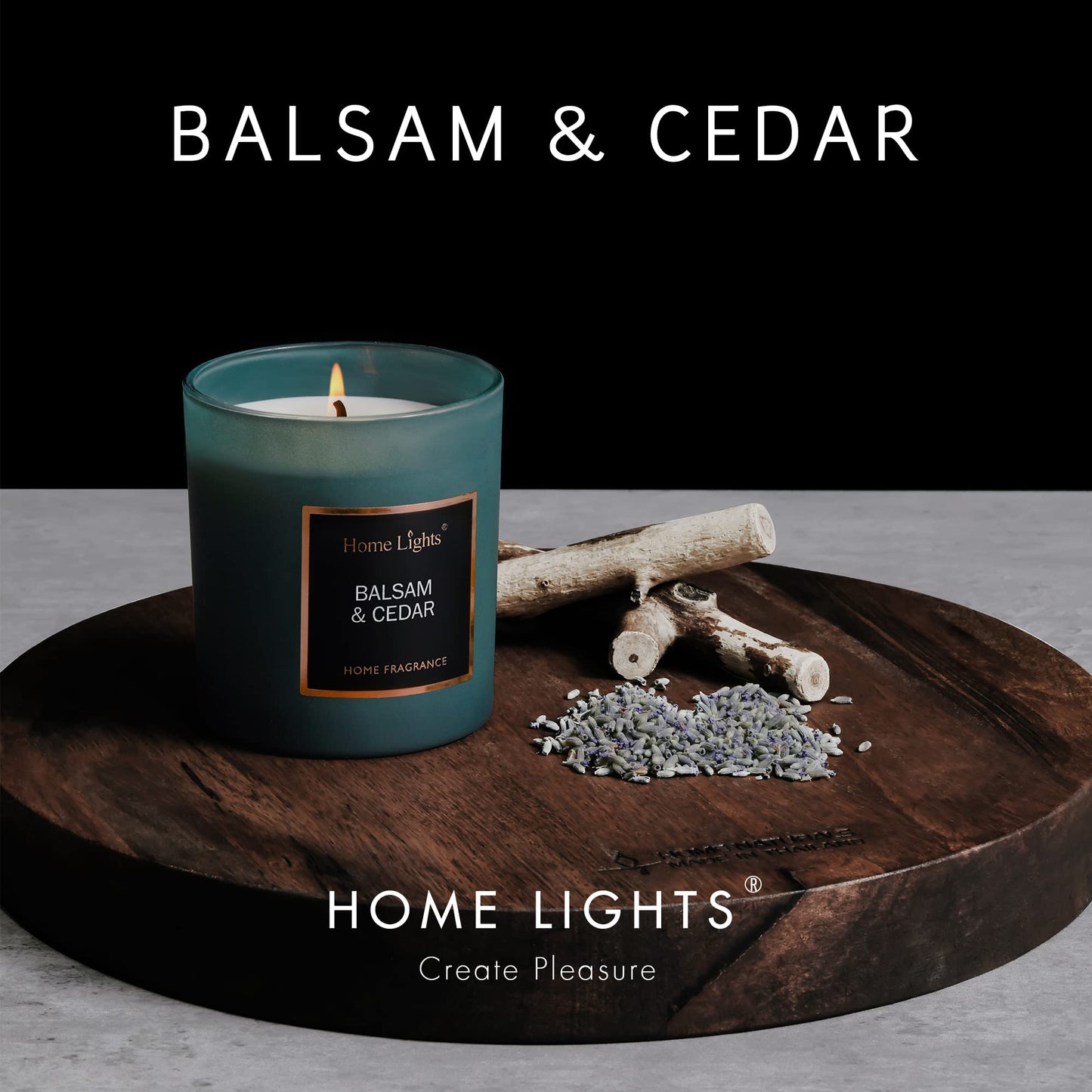 Soy Candle – 7.2 oz, 35h Burn Time | Natural Soy Wax | Balsam & Cedar