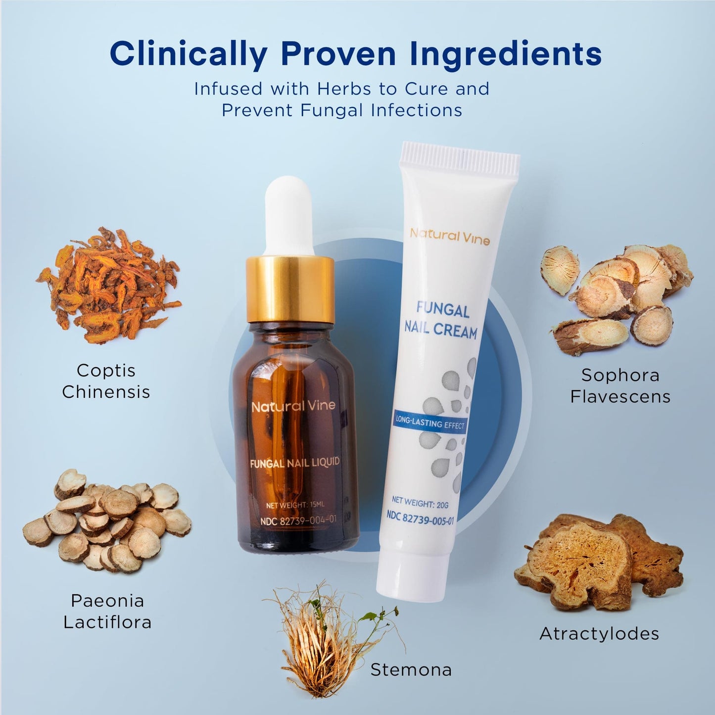 Natural Vine Toenail Fungus Treatment Kit | Patches, Liquid & Cream - Extra Strength
