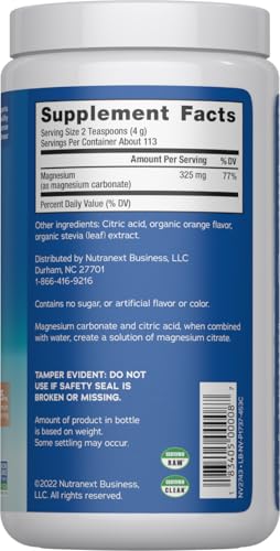 Natural CALM Magnesium Drink Mix – Orange, 16 oz | Gluten Free, Vegan, Non-GMO