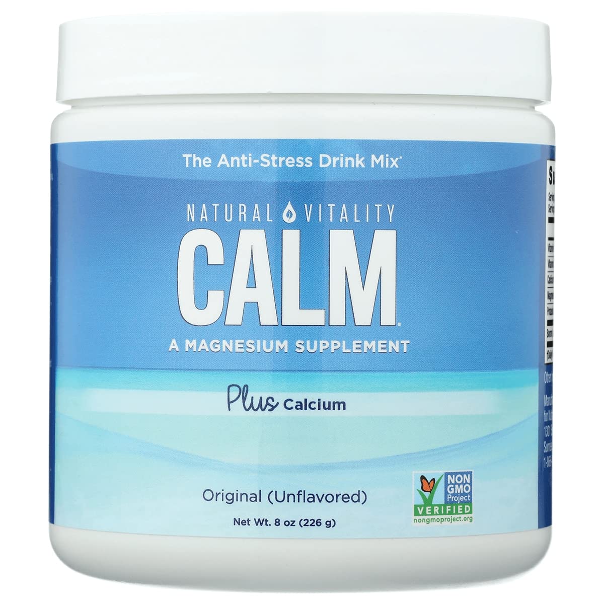 Natural Vitality Calm Magnesium Powder Plus Calcium – Unflavored, 8 oz