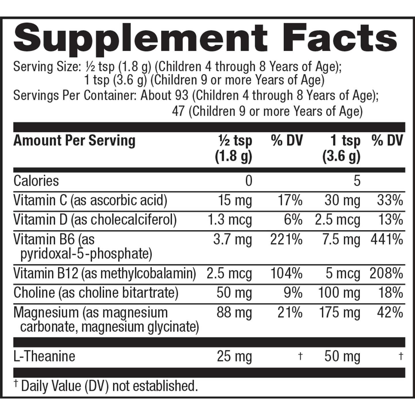 Natural Vitality CALM Mind Magnesium Drink Mix - L-Theanine, 12 oz (Gluten Free & Vegan)