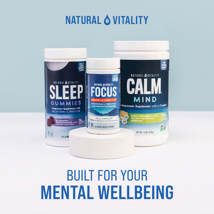 Natural Vitality Focus: Magnesium L-Threonate & Phosphatidylserine Nootropic (60 Capsules) | Gluten Free & Vegetarian