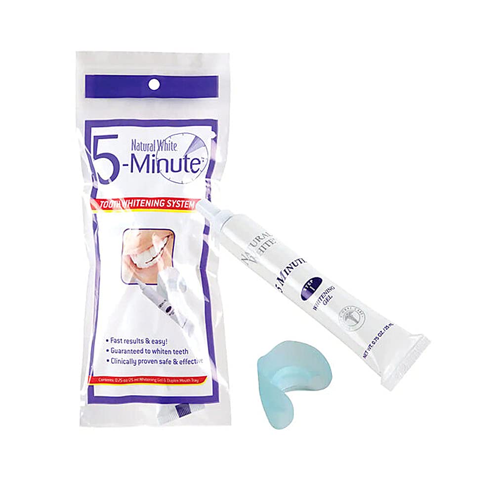 5 Pack Natural White 5-Minute Teeth Whitening Kits – Fast Home Whitening