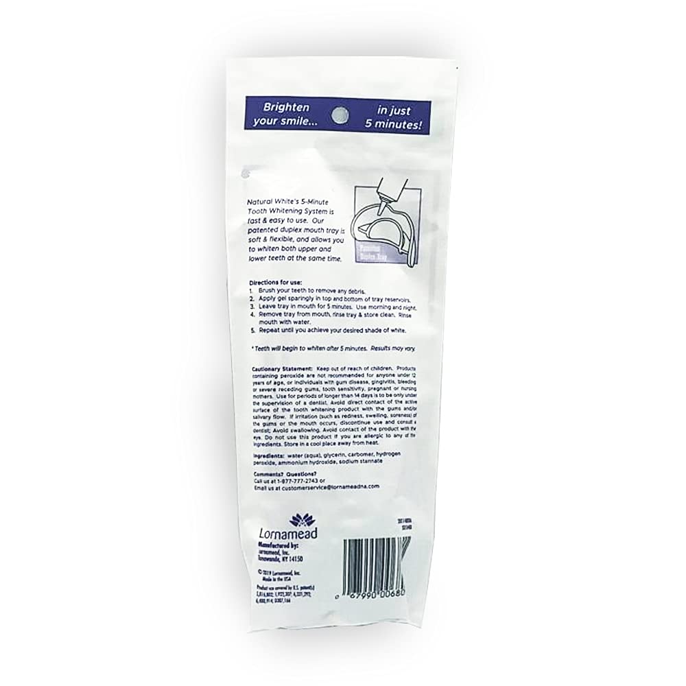 5 Pack Natural White 5-Minute Teeth Whitening Kits – Fast Home Whitening