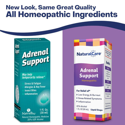 NaturalCare Adrenal Support Drops – 1 Fl Oz | Homeopathic Relief