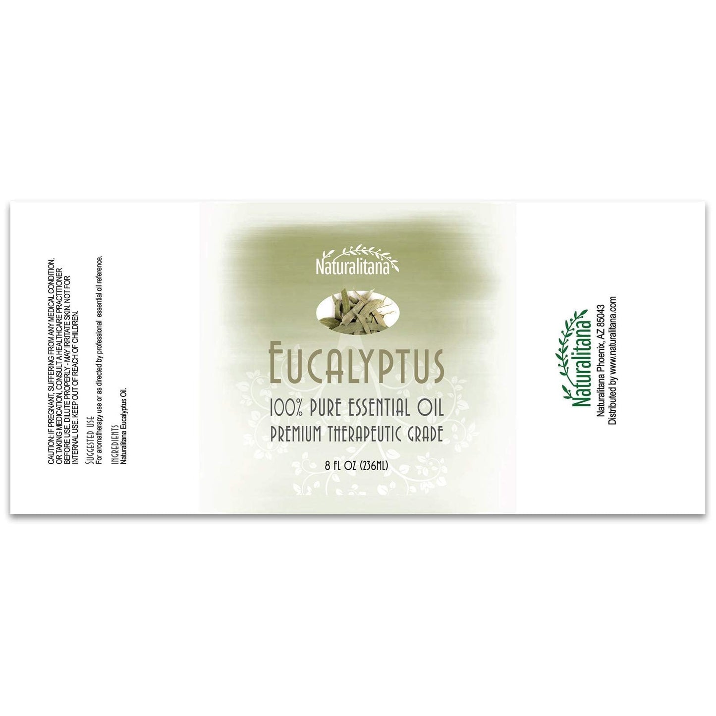 Naturalitana Eucalyptus Essential Oil (8oz Bulk) – Diffuser, Aromatherapy & DIY