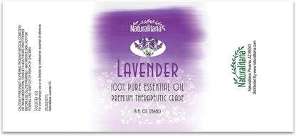 Naturalitana Lavender Essential Oil 8oz – Pure Aromatherapy for Diffusers, Soaps, Candles