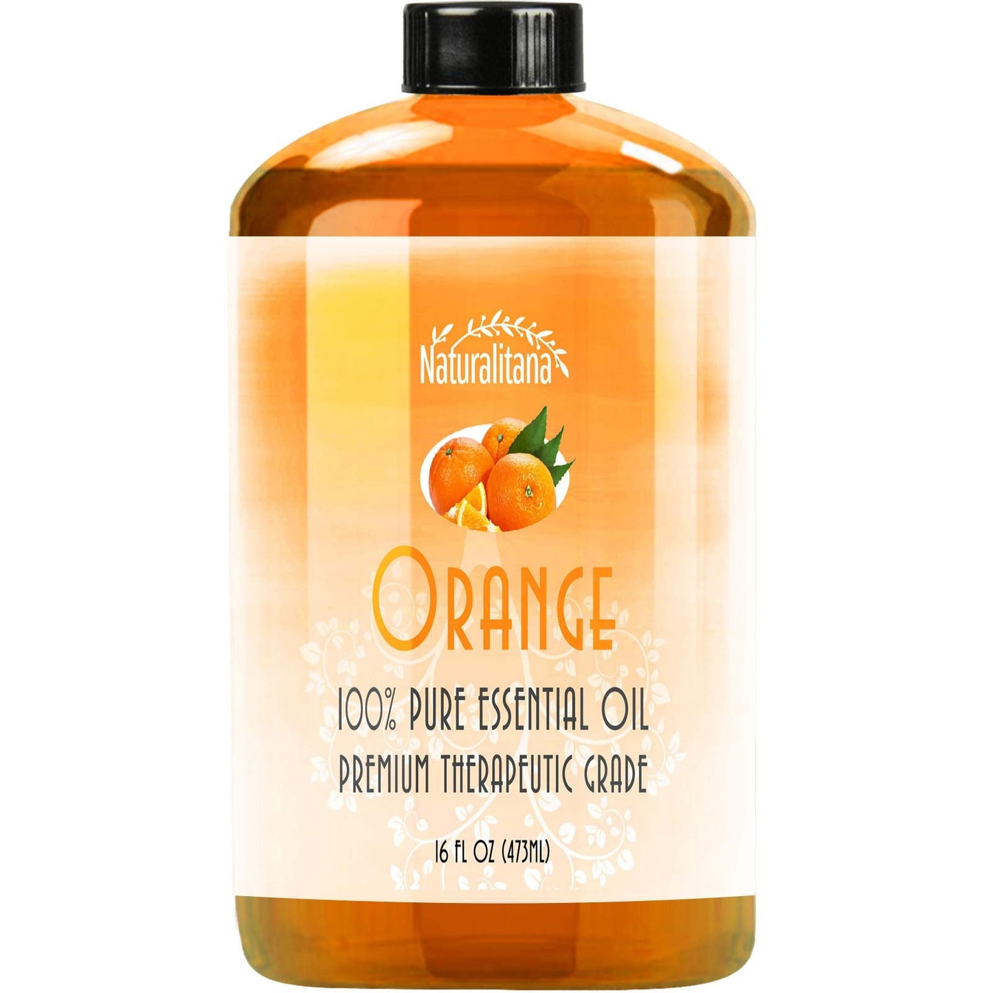 Naturalitana Sweet Orange Essential Oil (16oz Bulk) – Aromatherapy Diffuser, Soap, Bath Bombs & Candles – Therapeutic Grade