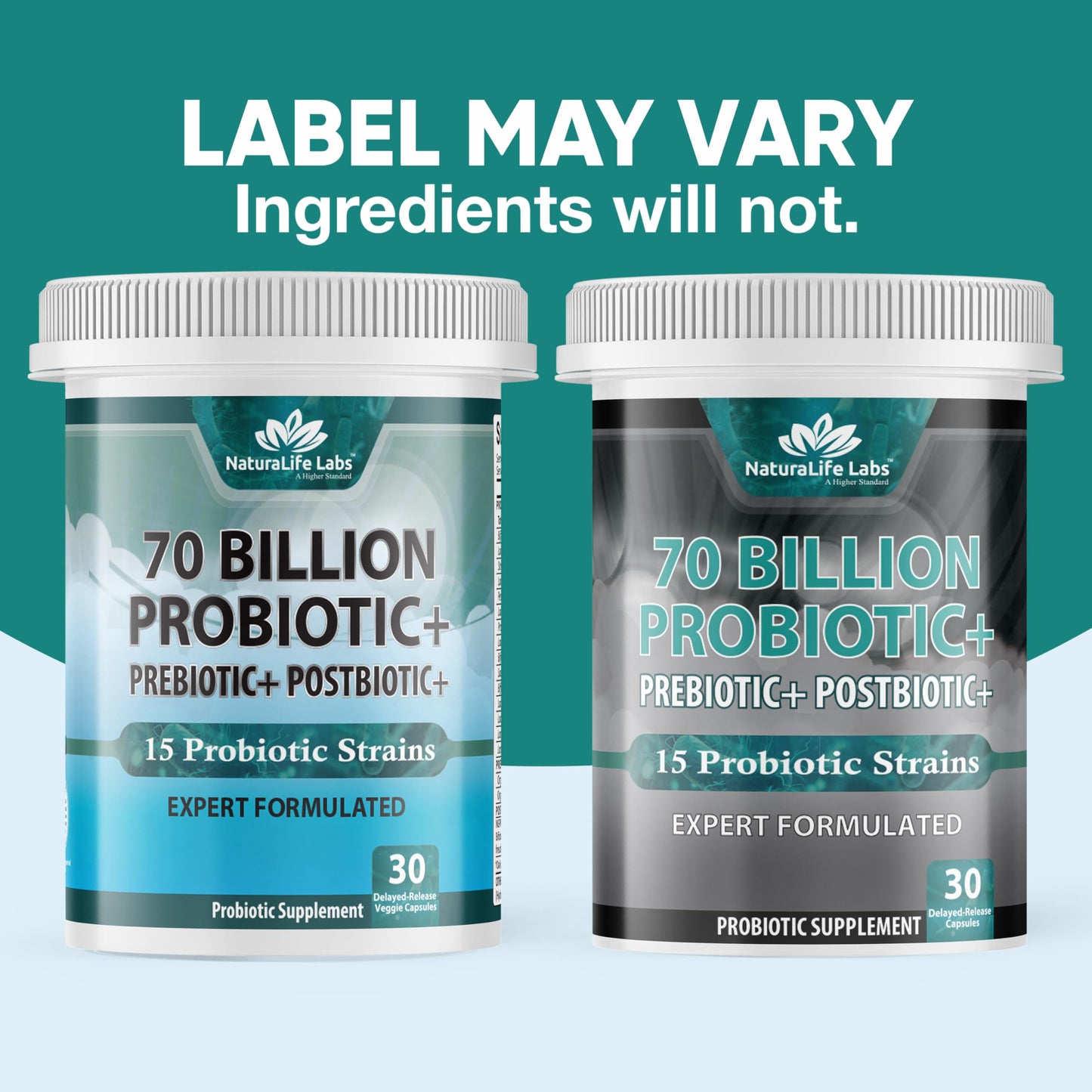 NaturaLife Probiotics 70B CFU – 15 Strains | 3-in-1 Formula – 30 Vegan Capsules