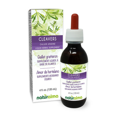 Naturalma Cleavers (Galium aparine) Alcohol-Free Tincture – 4 oz Drops | Vegan Herbal Supplement
