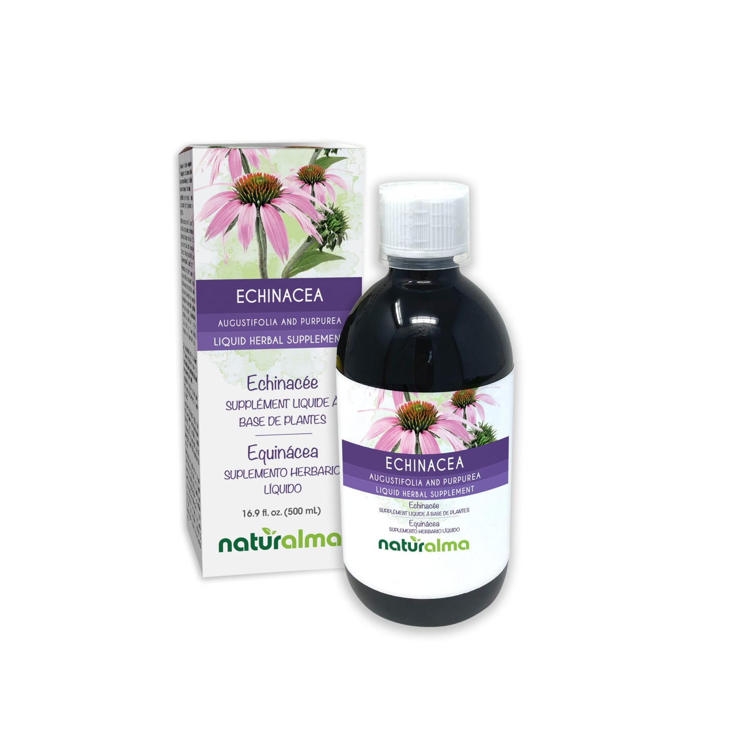 Naturalma Echinacea Root & Herb Alcohol-Free Tincture - 16.9 fl oz (500 ml) - Vegan Liquid Extract