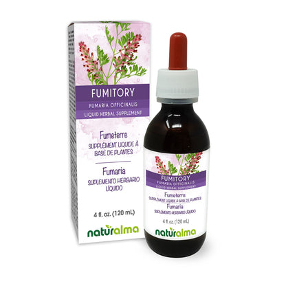 Naturalma Fumitory (Fumaria officinalis) Alcohol-Free Tincture - 4 fl oz Drops - Vegan Herbal Supplement