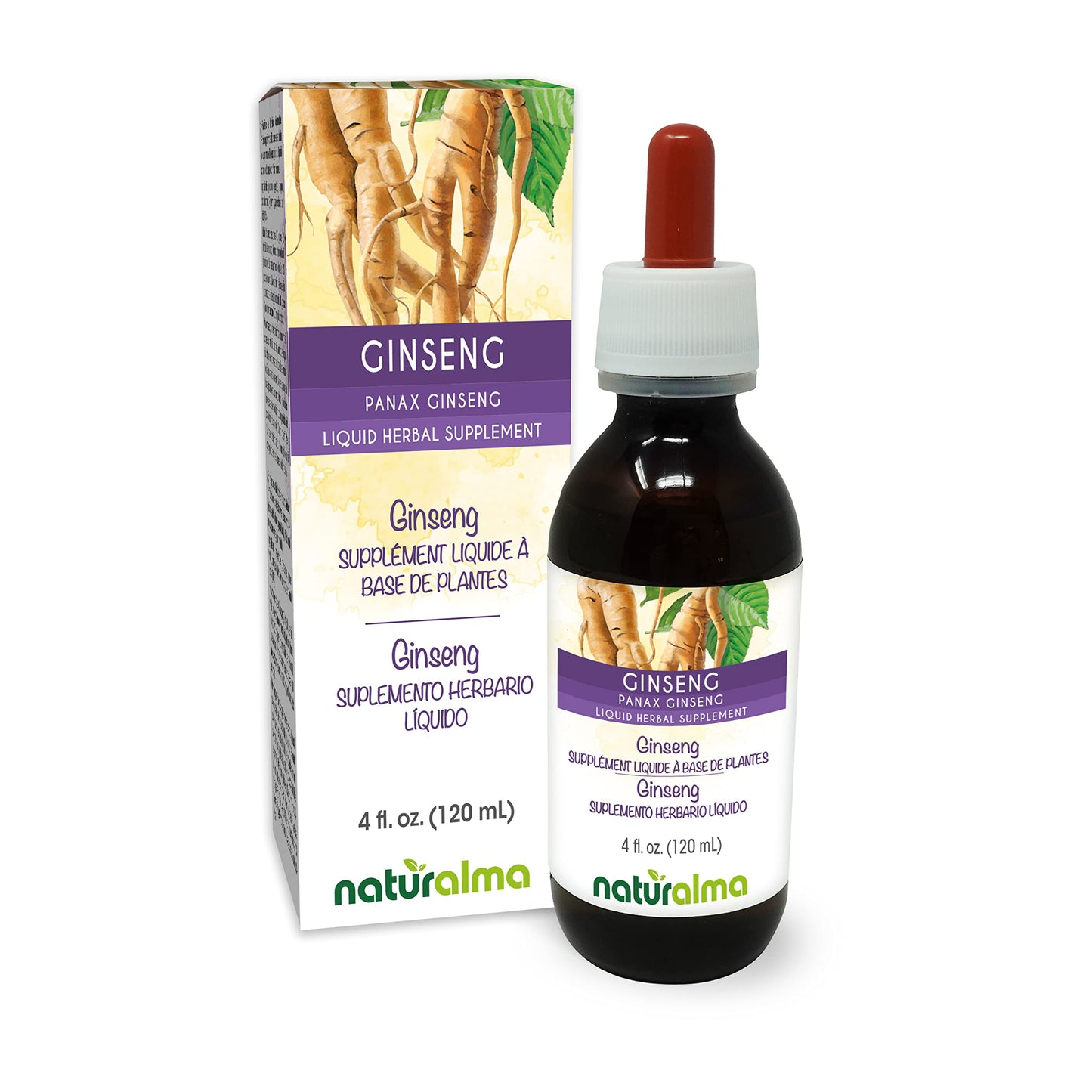 Naturalma Ginseng Root Tincture Alcohol-Free 4 oz Vegan