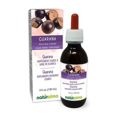 Naturalma Guarana Seed Tincture - Alcohol-Free Drops, 4 fl oz, Vegan