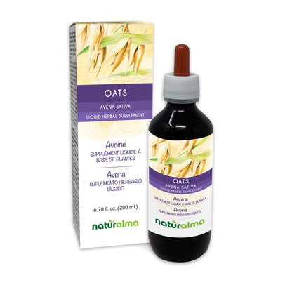 Naturalma Oats Tops Tincture (Avena Sativa) – Alcohol-Free Drops 6.76 fl oz | Vegan, Made in Italy