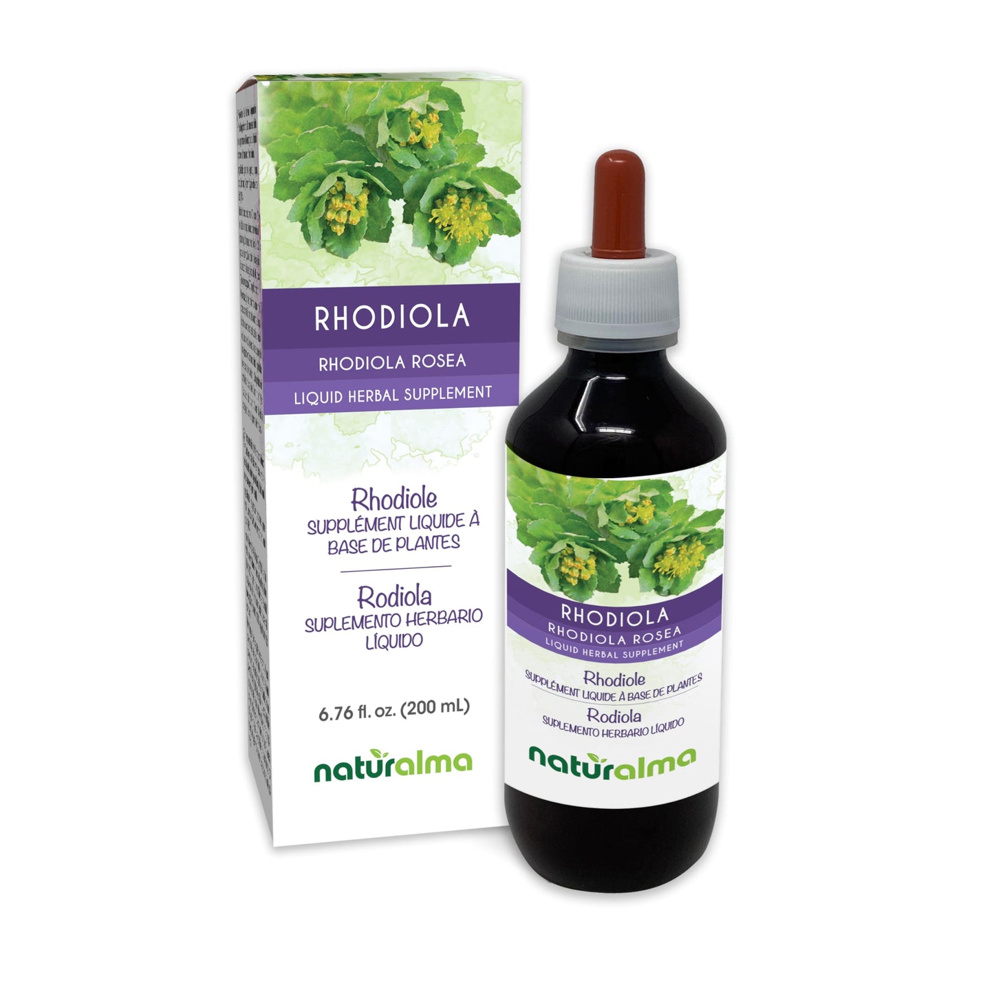 Naturalma Rhodiola Rosea Root Tincture – Alcohol-Free, 6.76 fl oz, Vegan