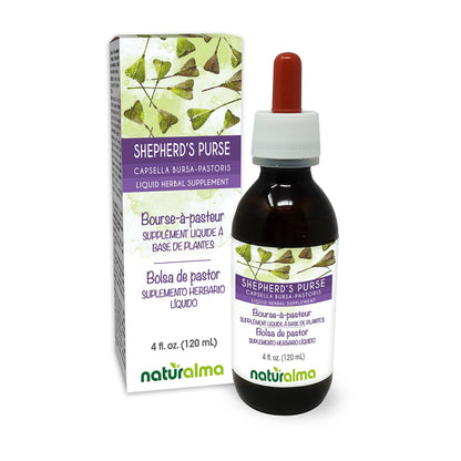 Naturalma Shepherd's Purse Tincture - Alcohol-Free 4 fl oz Drops | Vegan Herbal Supplement