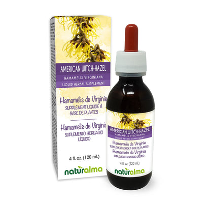 Naturalma Witch-Hazel Leaf Tincture 4 oz – Alcohol-Free, Vegan, Hamamelis virginiana