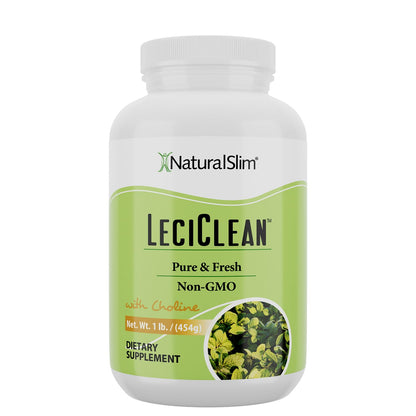 NaturalSlim Soy Lecithin Granules with Choline – Pure, Non-GMO Lecithin Powder (1 lb) for Brain, Heart & Liver Support