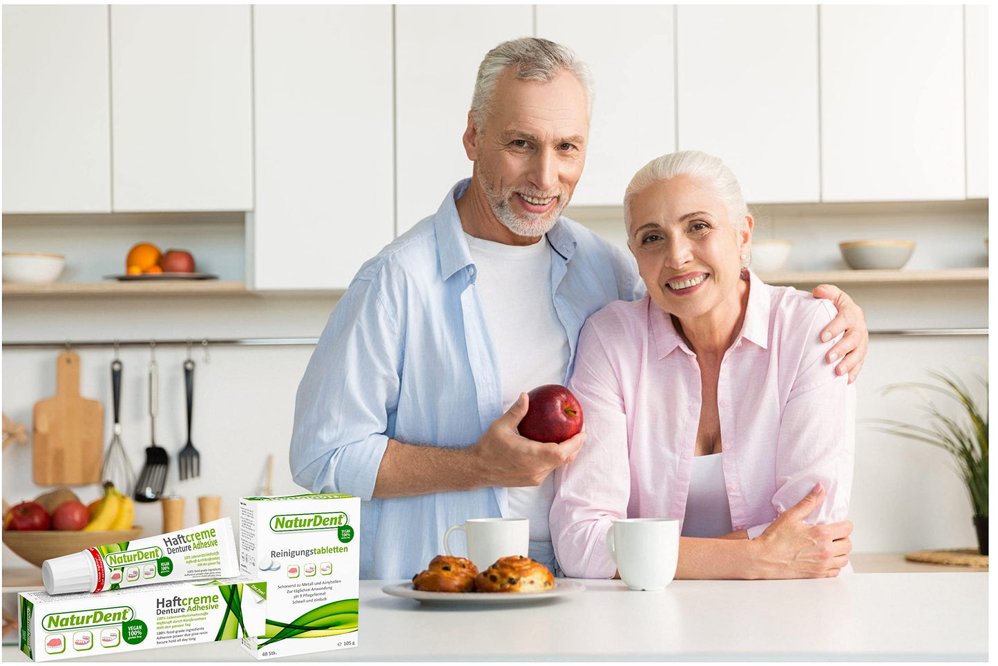 NaturDent Denture Adhesive – Natural, Zinc-Free, Paraben-Free, Strong Hold