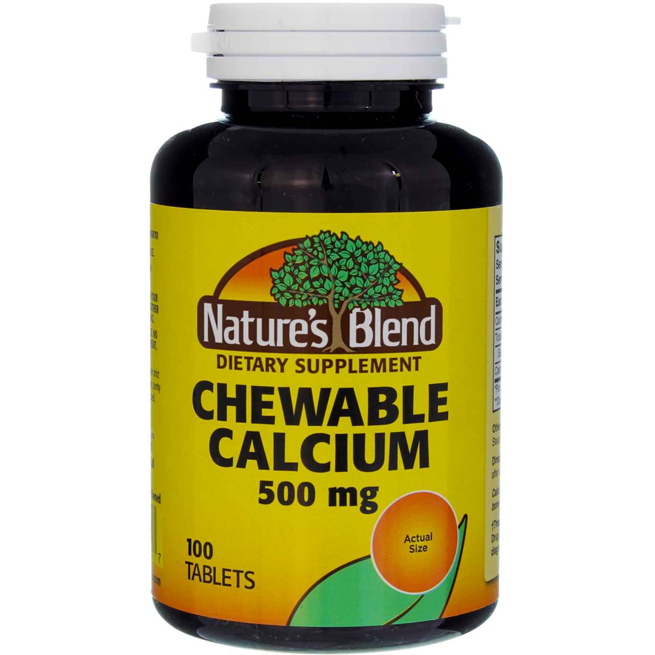 Nature's Blend Calcium Chewable Bavarian Cream 500 mg – 100 Tabs