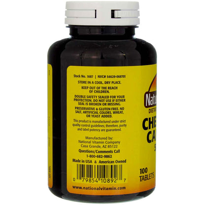 Nature's Blend Calcium Chewable Bavarian Cream 500 mg – 100 Tabs