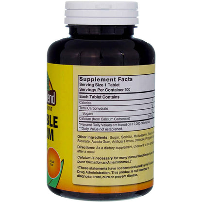 Nature's Blend Calcium Chewable Bavarian Cream 500 mg – 100 Tabs