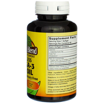 Nature's Blend Omega-3 Fish Oil Odorless | 60 Softgels