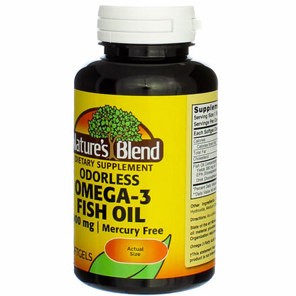 Nature's Blend Omega-3 Fish Oil Odorless | 60 Softgels