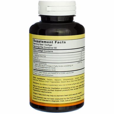 Nature's Blend Omega-3 Fish Oil Odorless | 60 Softgels