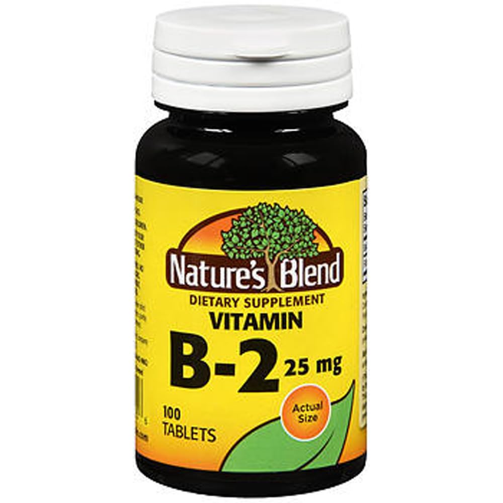 Nature's Blend Vitamin B-2 25 mg - 100 Tablets
