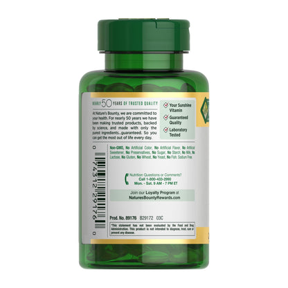 Nature's Bounty Vitamin D3 5000 IU Softgels – Immune Support, 240 Ct