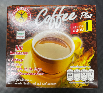 Nature Gift Coffee Plus with Fiber, Ginseng Extract, Vitamins & Minerals – 135g (13.5g x 10 Sachets)