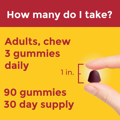 Nature Made Advanced Multivitamin Gummies for Him – 90 Gummies, Calcium & Magnesium Citrate + 8 B Vitamins