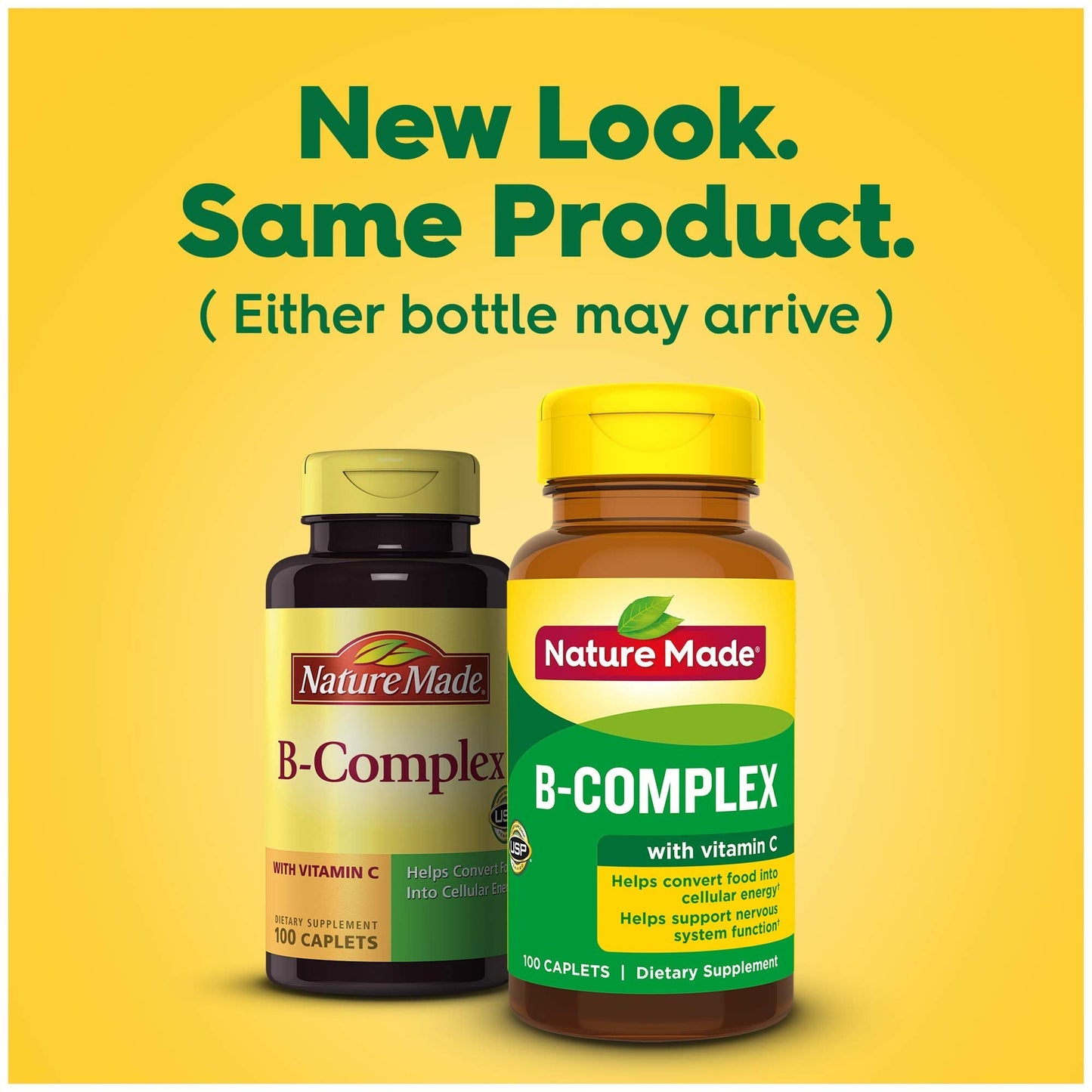 Nature Made B-Complex with Vitamin C Caplets - 100 Count (Pack of 3)
