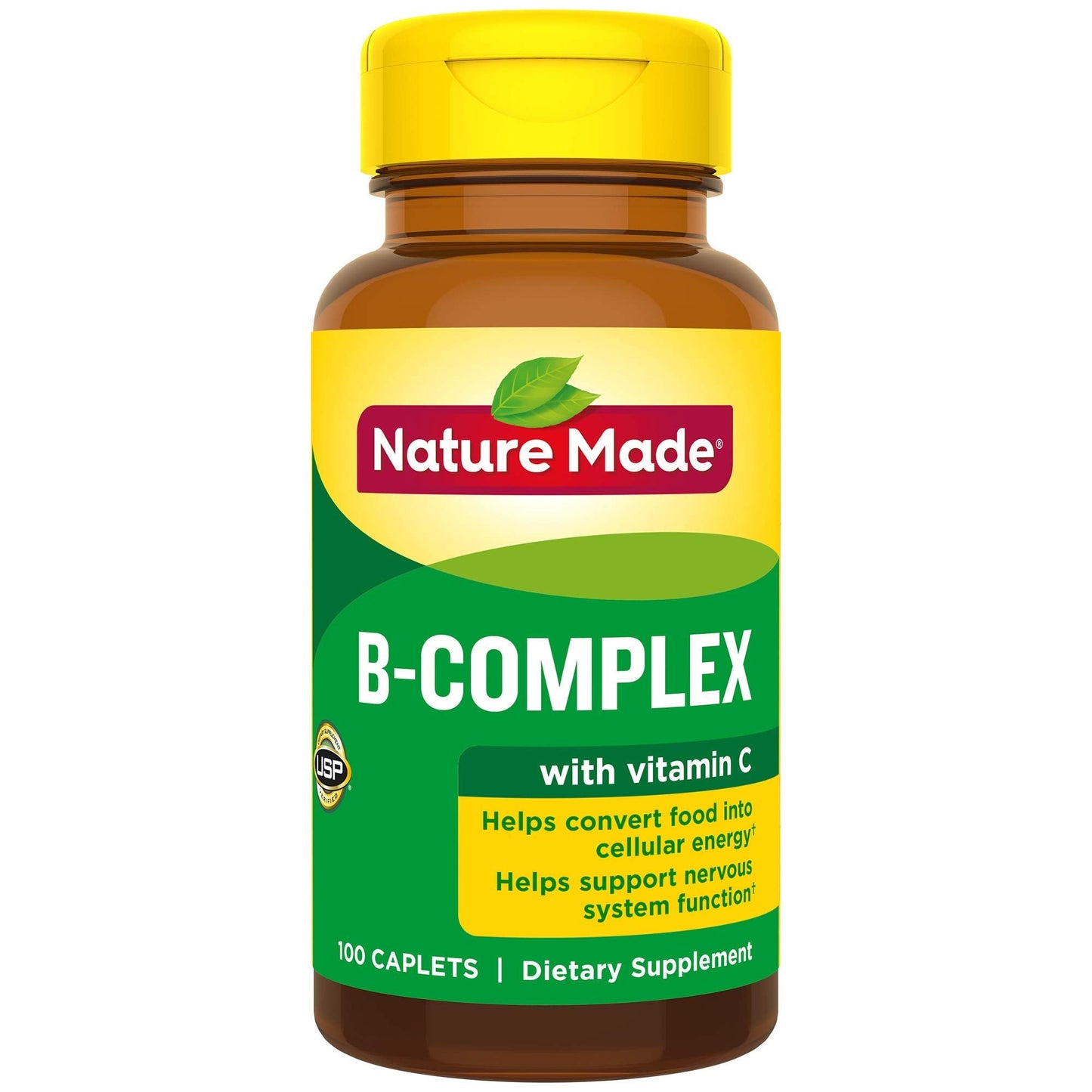Nature Made B-Complex with Vitamin C Caplets - 100 Count (Pack of 3)