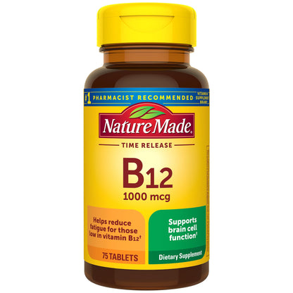 Nature Made Vitamin B12 1000 mcg Time Release Tablets – 75 Day Supply