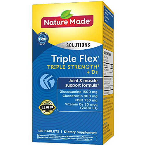 Nature Made TripleFlex Triple Strength Caplets with Vitamin D3, 120 Count