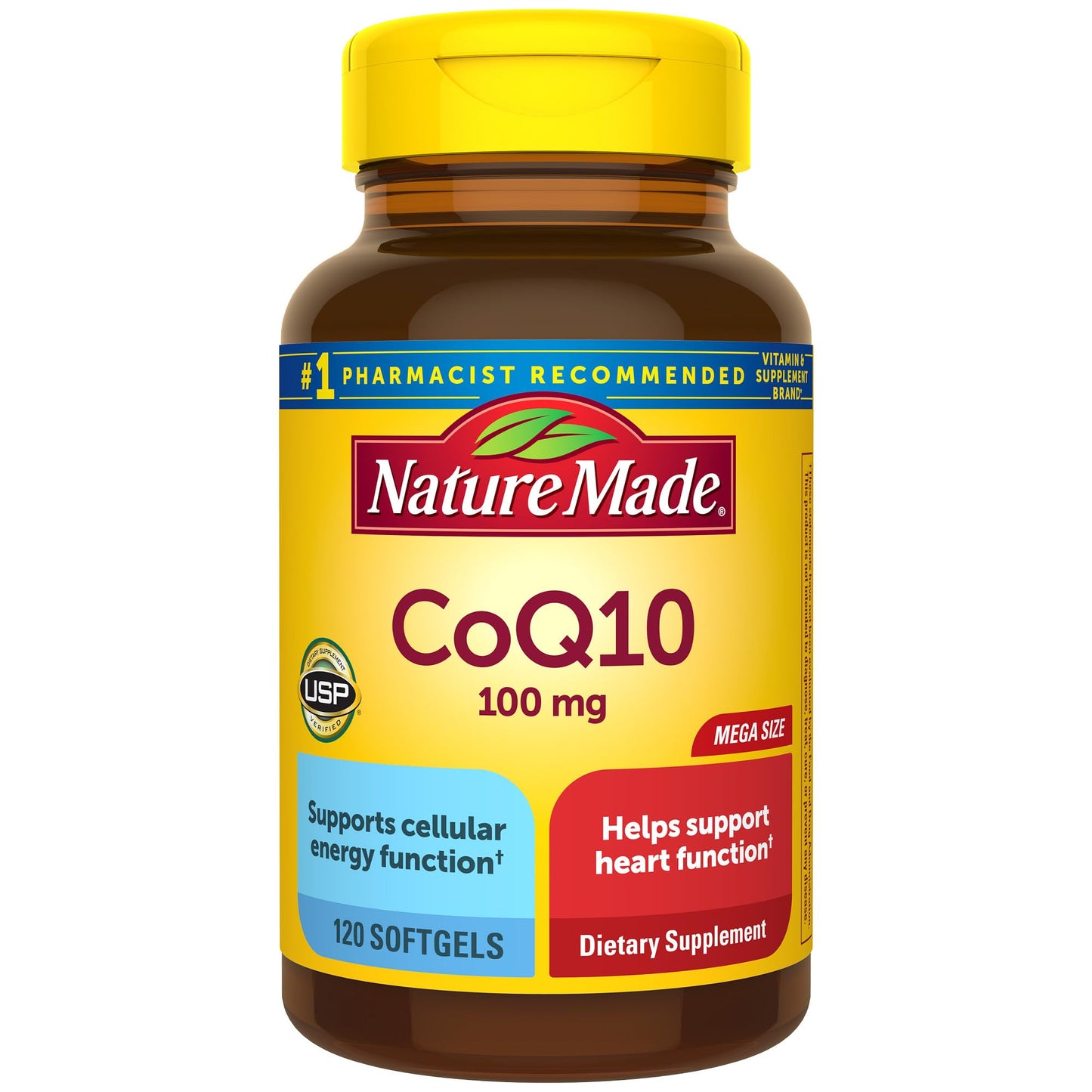 Nature Made CoQ10 100 mg Softgels – Heart Health Support, 120-Day Supply