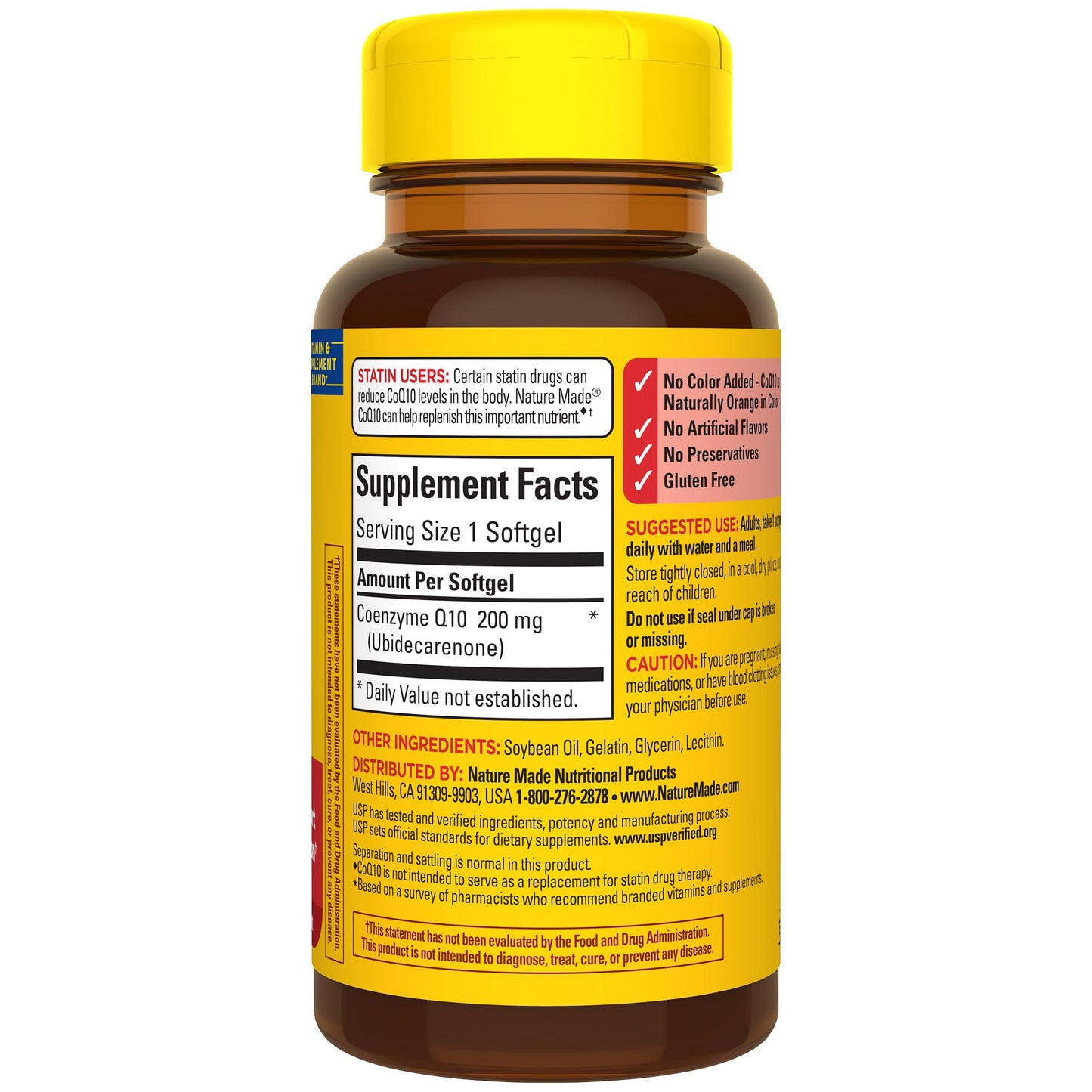 Nature Made CoQ10 200 mg Softgels – Heart Health Support, 40-Count (40 Day Supply)