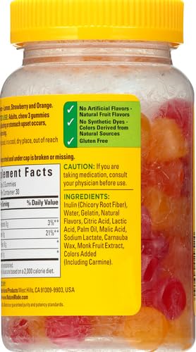 Nature Made Fiber 6 g Gummies – Digestive Health Support, 90 Count (30 Day Supply)