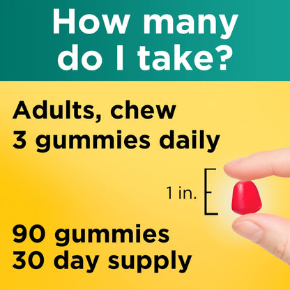 Nature Made Fiber 6 g Gummies – Digestive Health Support, 90 Count (30 Day Supply)