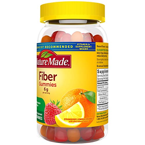 Nature Made Fiber 6 g Gummies – Digestive Health Support, 90 Count (30 Day Supply)