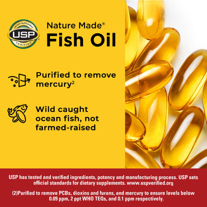 Nature Made Fish Oil 1200 mg Softgels | Omega-3 EPA/DHA 230-count for Heart Health
